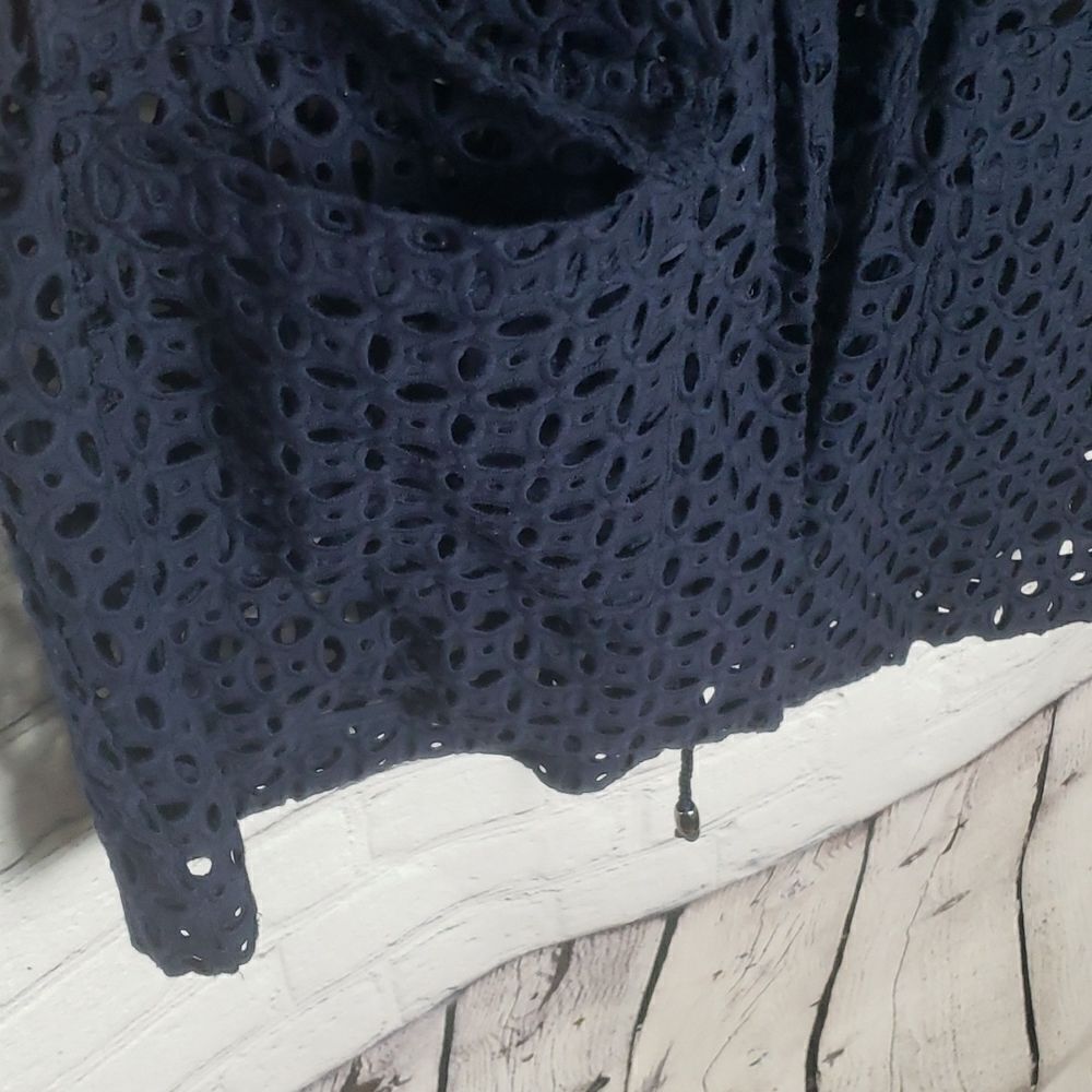 Chicos Navy Blue Net Jacket - Picture 5 of 9